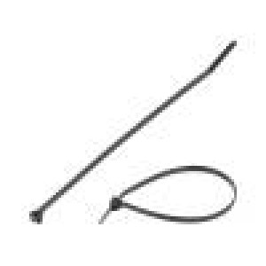 Cable tie with a metal clasp L:155mm W:3.6mm polyamide 178N