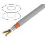 Vodič Li-2Y-CY-PIMF 2x2x1mm2 stíněný PVC šedá 250V