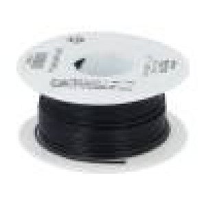 Vodič UL AWM 1213 licna Cu 24AWG černá PTFE 600V 30,5m
