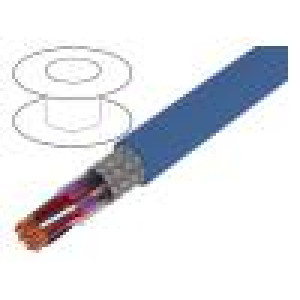 Vodič JE-LiYCY 16x2x0,50mm2 stíněný PVC světle modrá 1/2kV