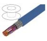Vodič JE-LiYCY 20x2x0,5mm2 stíněný PVC světle modrá 1/2kV