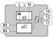 Modul: regulátor teplota DIN 5÷40°C -20÷60°C 230VAC IP20