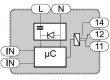 Modul: regulátor teplota DIN -10÷40°C -20÷60°C 230VAC IP20