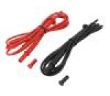CA-P01295455Z Měřicí šňůra PVC 1,5m 15A černá a červená