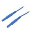 MSFKA34111-BL Měřicí šňůra PVC 1m modrá 16A Průř.vod:1mm2 Povrch: niklovaný