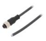 Kabel: pro snímače/automatizaci M12 PIN: 5 přímý 3m zástrčka