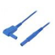 MSWFKA3411100-BL Měřicí šňůra PVC 1m modrá 16A Průř.vod:1mm2 Povrch: niklovaný