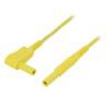 MSWFKA3411100-GE Měřicí šňůra PVC 1m žlutá 16A Průř.vod:1mm2 Povrch: niklovaný