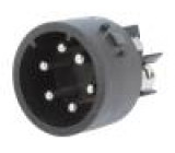 Konektor: kulatý vidlice PIN:6 3A 250V 1mm2 Povrch: niklovaný