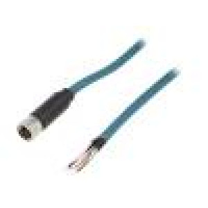 Zástrčka M12 PIN:8 zásuvka kód X-ProfiNET přímý vodiče 48V