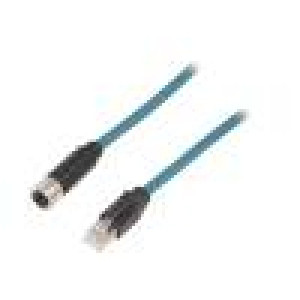 Kabel: pro snímače/automatizaci PIN: 8 3m 500mA IP67 zásuvka