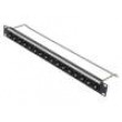 Spojka patch panel BNC zásuvka, z obou stran RACK 50Ω černá