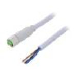 Připojovací kabel M8 PIN: 4 přímý 5m zástrčka 30VAC -25÷80°C