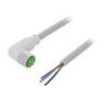 Připojovací kabel M8 PIN: 3 úhlový 3m zástrčka 60VAC -25÷80°C