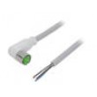 Připojovací kabel M8 PIN: 3 úhlový 5m zástrčka 60VAC -25÷80°C