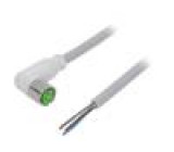Připojovací kabel M8 PIN: 3 úhlový 5m zástrčka 60VAC -25÷80°C