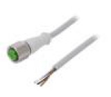 Kabel: pro snímače/automatizaci M12 PIN: 4 přímý 5m zástrčka