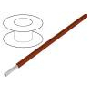 Wire MIL-W-16878/6 (Type ET) stranded Cu 32AWG brown PTFE
