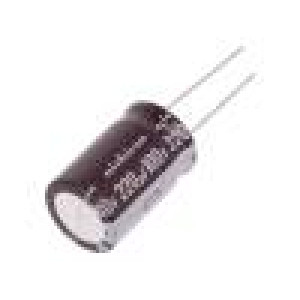 Kondenzátor: elektrolytický THT 220uF 100VDC Ø16x25mm ±20%