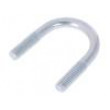 U-bolt B steel zinc Thread len: 16mm Int.width: 23mm H: 40mm