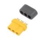 Zástrčka napájecí DC MR60 zásuvka PIN: 3 na kabel pájení 30A