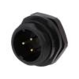Zásuvka vidlice SP17 PIN: 3 IP68 pájení 500V 2mm2 10A