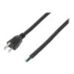 Kabel NEMA 5-15 (B) vidlice,vodiče 5m černá PVC 3x14AWG 15A