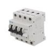Jistič 230/400VAC Ijmen: 63A Póly: 3+N DIN Průběh: C 15kA IP20