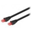 Patch cord U/UTP 6 Cu PE černá 20m RJ45 vidlice,z obou stran