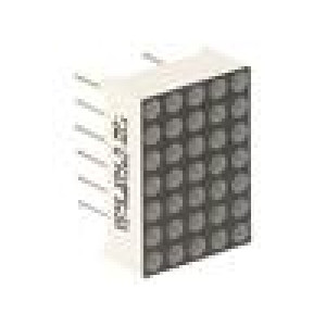 Zobrazovač: LED matice 5x7 zelená 260-310mcd 2,8÷3,8V