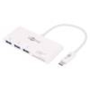 Adaptér USB 3.0 0,15m bílá bilá