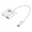 Adaptér HDMI 2.0,USB 3.0 0,15m bílá Podpora: 4K,UHD 2160p
