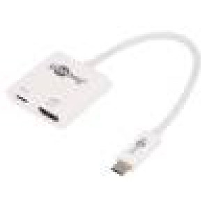Adaptér HDMI 2.0,USB 3.0 0,15m bílá Podpora: 4K,UHD 2160p