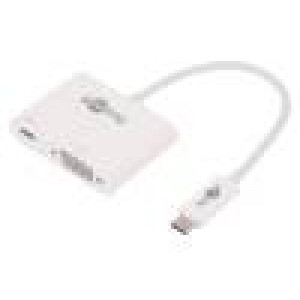 Adaptér USB 3.0 0,15m bílá Podpora: 1080p,FullHD bilá 60W