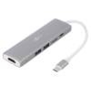 Adaptér USB 3.0 bílá šedá hliník