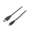 Kabel USB 2.0 USB A vidlice,USB C vidlice niklovaný 0,5m