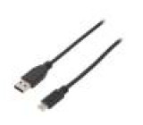 Kabel USB 2.0,USB 3.1 USB A vidlice,USB C vidlice černá 0,5m