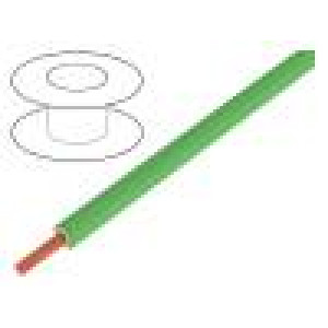 Vodič Silivolt®-2V licna Cu 1x1mm2 silikon zelená 1,5kV