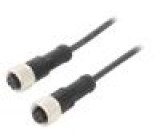 Kabel: pro snímače/automatizaci PIN: 4 s kovovou maticí 4A PUR