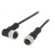 Kabel: pro snímače/automatizaci PIN: 4 s kovovou maticí 4A PUR