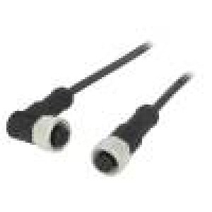 Kabel: pro snímače/automatizaci PIN: 4 s kovovou maticí 4A PUR