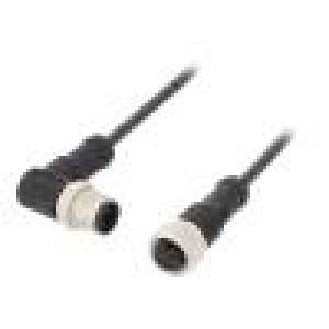 Kabel: pro snímače/automatizaci PIN: 4 s kovovou maticí 4A PUR