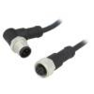 Kabel: pro snímače/automatizaci PIN: 4 s kovovou maticí 4A PVC