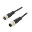 Kabel: pro snímače/automatizaci PIN: 4 s kovovou maticí 4A PVC
