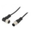 Kabel: pro snímače/automatizaci PIN: 4 s kovovou maticí 4A PUR