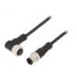 Kabel: pro snímače/automatizaci PIN: 4 s kovovou maticí 4A PVC
