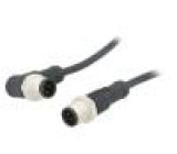 Kabel: pro snímače/automatizaci PIN: 4 s kovovou maticí 4A PVC