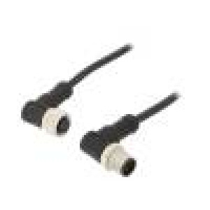 Kabel: pro snímače/automatizaci PIN: 4 s kovovou maticí 4A PVC