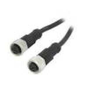 Kabel: pro snímače/automatizaci PIN: 5 s kovovou maticí 4A PVC