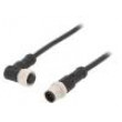 Kabel: pro snímače/automatizaci PIN: 5 s kovovou maticí 4A PVC